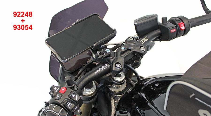 BMW R1100RT, R1150RT Supporto per smartphone Quiklox per morsetto manubrio M6/M8